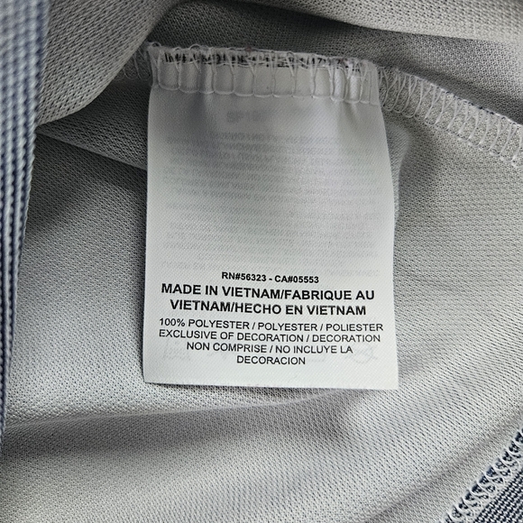 Nike Polo Dri Fit Shirt Size XL Grey Striped The Players Championship Logo - Picture 7 of 10